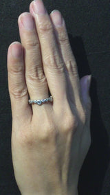 Sparkling Diamond Stream Band in 14k white gold
