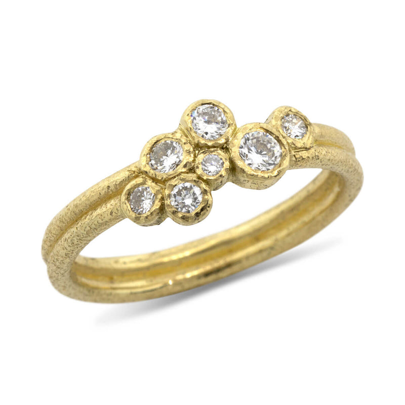 Delicate engagement ring with unique moss agate / Azalea | Eden Garden  Jewelry™