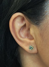 Amorphous Stud Earrings with diamonds