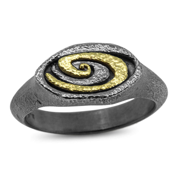 Double Oval Swirl Ring