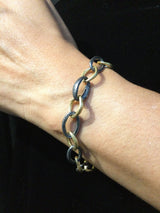 Ribbed Organic Shapes Bracelet on wrist