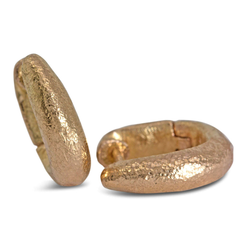 Ancient Hinged Hoop Earrings in 18k rose gold