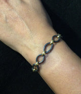 Ribbed Organic Shapes Bracelet on wrist