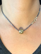 Orb Diamond Pendant on neck