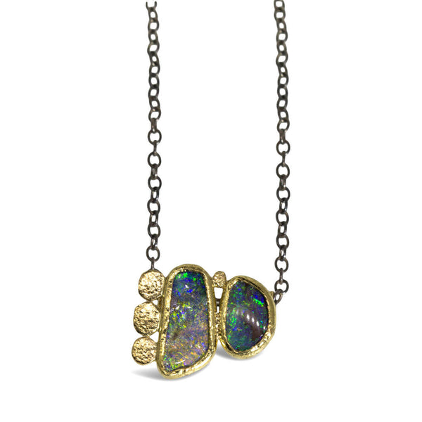 Boulder Opal Duo Necklace 