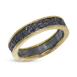 Rough Stone gold silver ring band