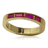 Custom Ruby Baguette Ring 