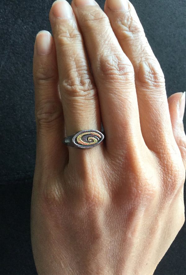 Double Spiral Ring hand 