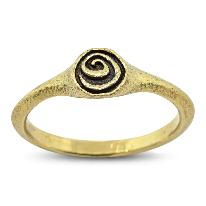Spiral Ring in 18k yellow gold