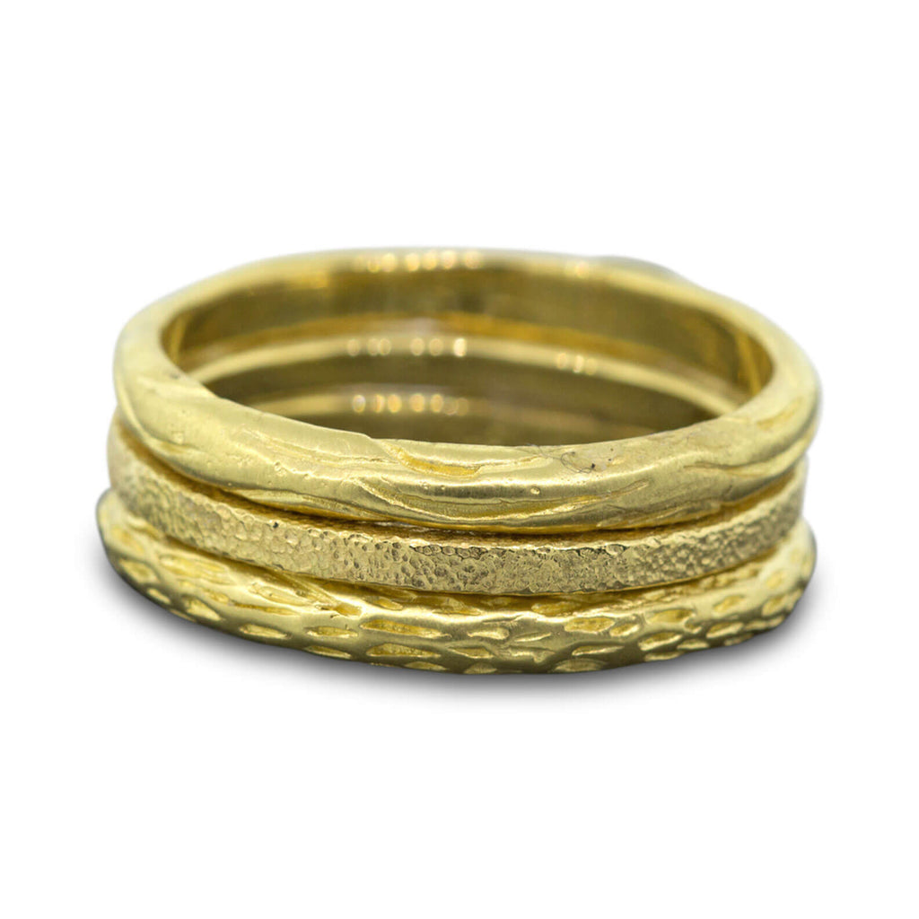 Gold Textured Band – Rona Fisher Jewelry