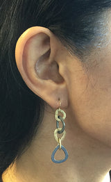 Trillion Link Dangle Earrings