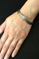 Wild River Textured Cuff Bracelet on wrist
